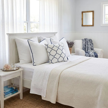 Hampton bedroom with Sun Republic cushions
