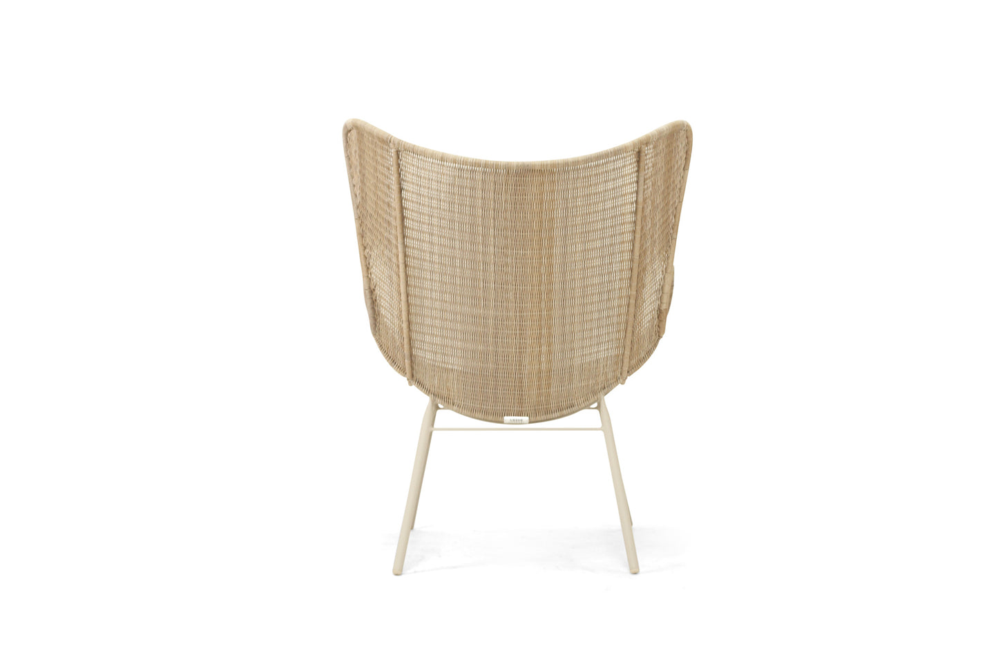 Harvey Outdoor Wingback Chair in natural on a white background