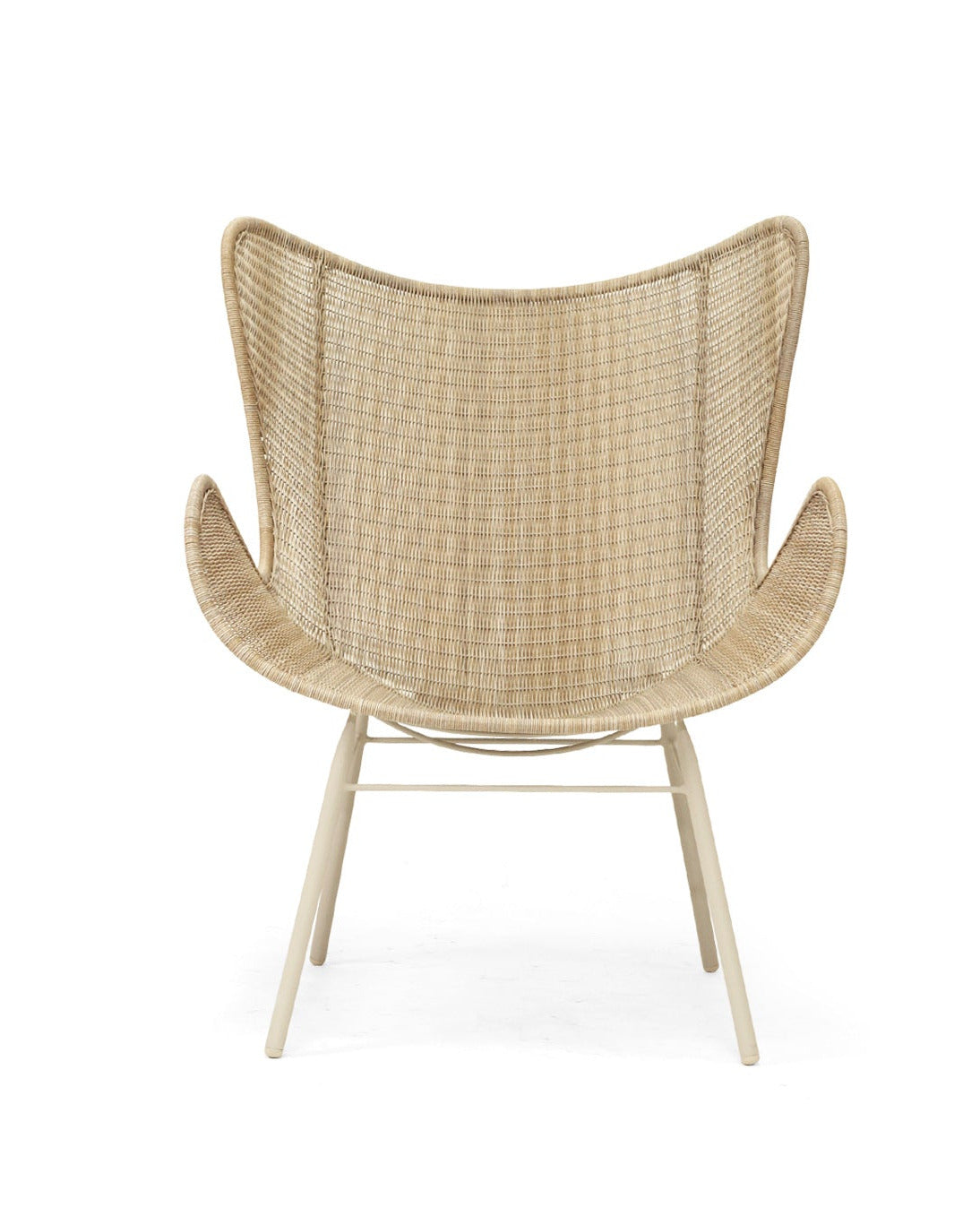 Harvey Outdoor Wingback Chair in natural on a white background