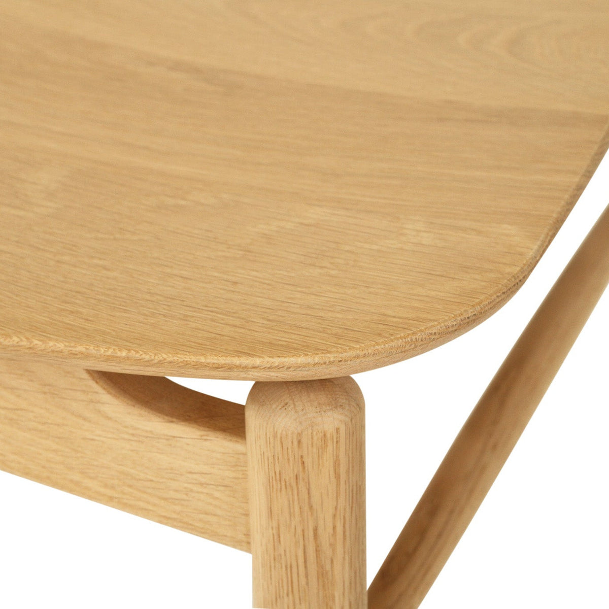 Natural American Oak Stool Close Up
