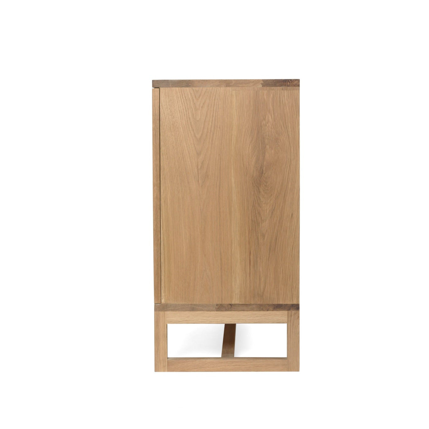 Wooden cabinet on a white background