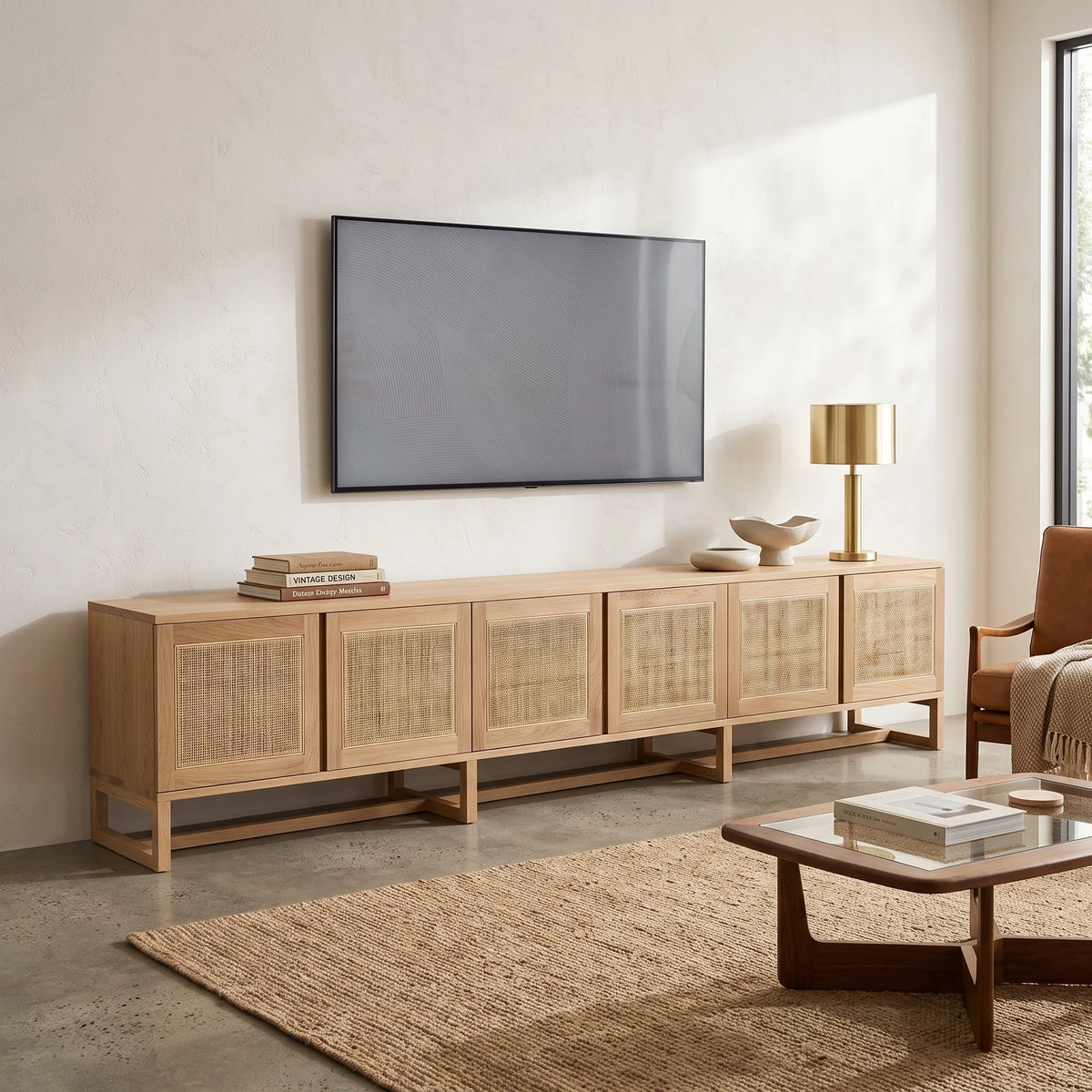 Sun Republic Kiera American Oak Entertainment Unit