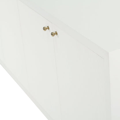 Close-up of a white sideboard