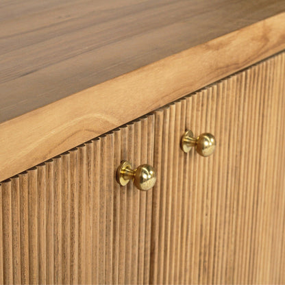 Wooden furniture with gold handles