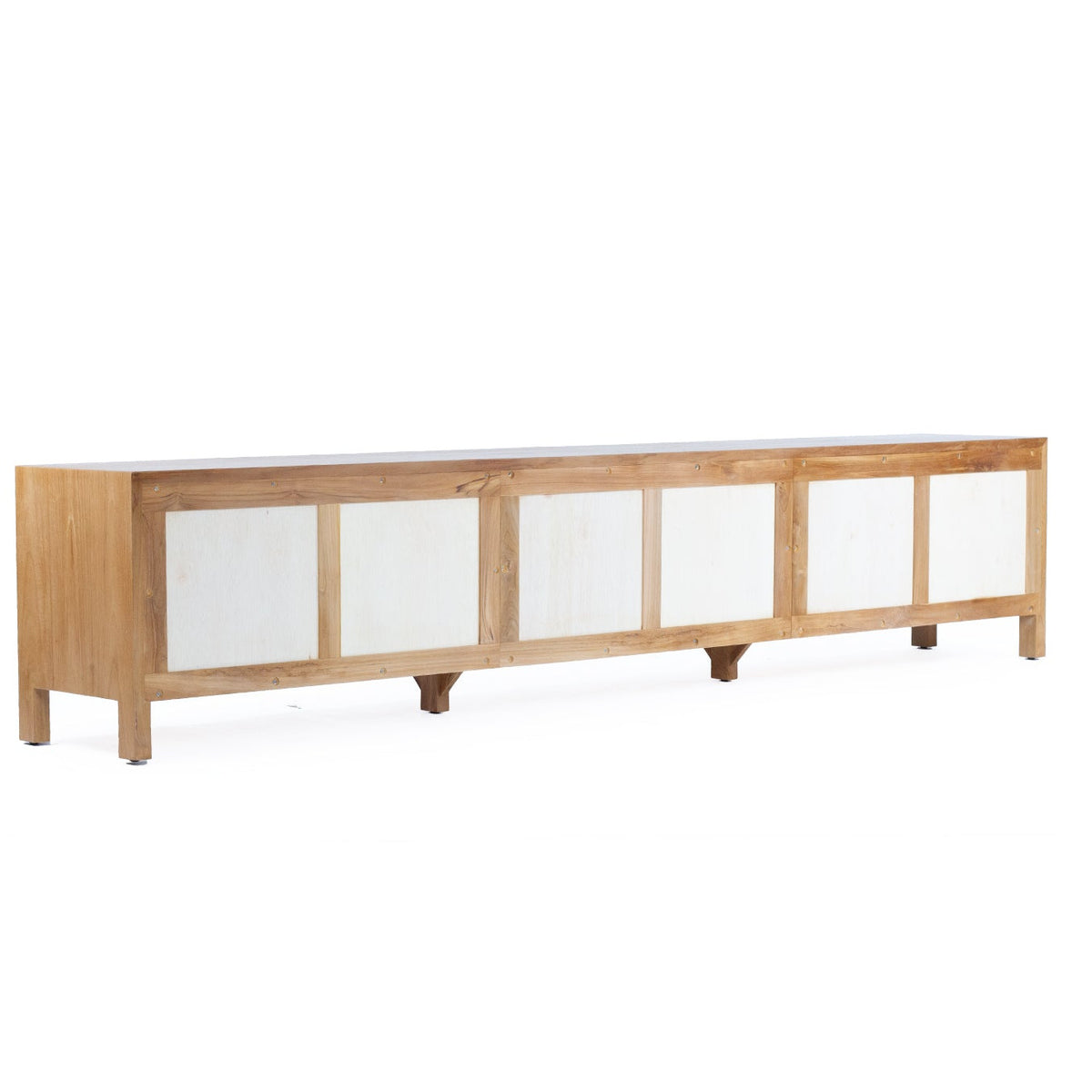 Kingscliff Teak Entertainment Unit Natural - 300cm | 6 Door