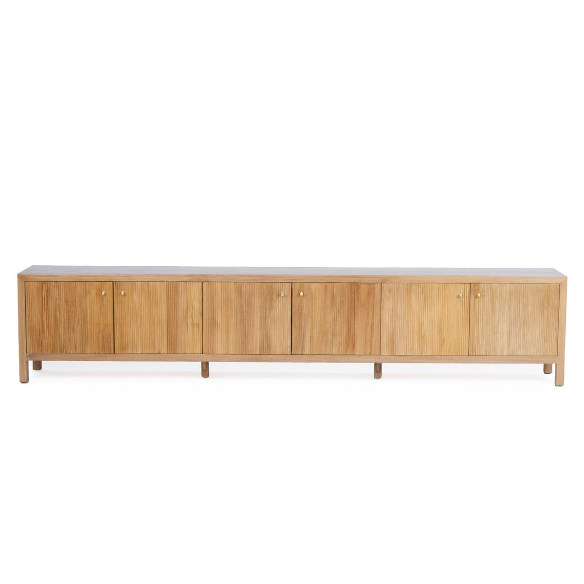 Kingscliff Teak Entertainment Unit Natural - 300cm | 6 Door