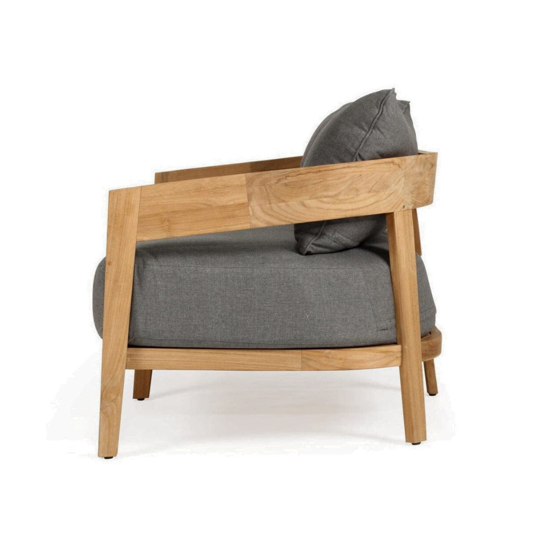 Kirra Outdoor 3 Seater Sofa – Teak/Slate Grey