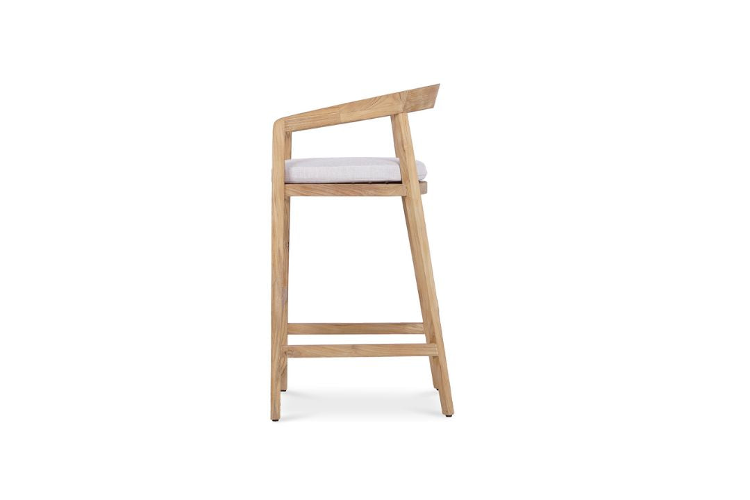 Kirra Teak Counter/Bar Stool with Sunbrella