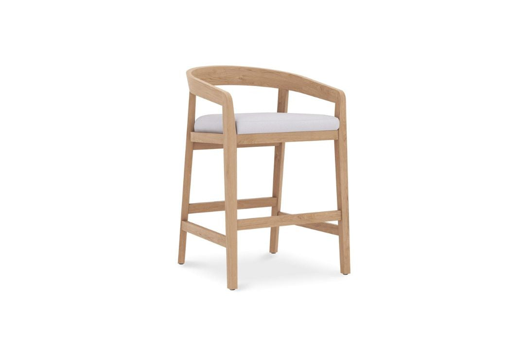 Kirra Teak Counter/Bar Stool with Sunbrella