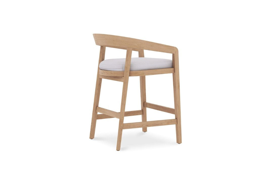 Kirra Teak Counter/Bar Stool with Sunbrella