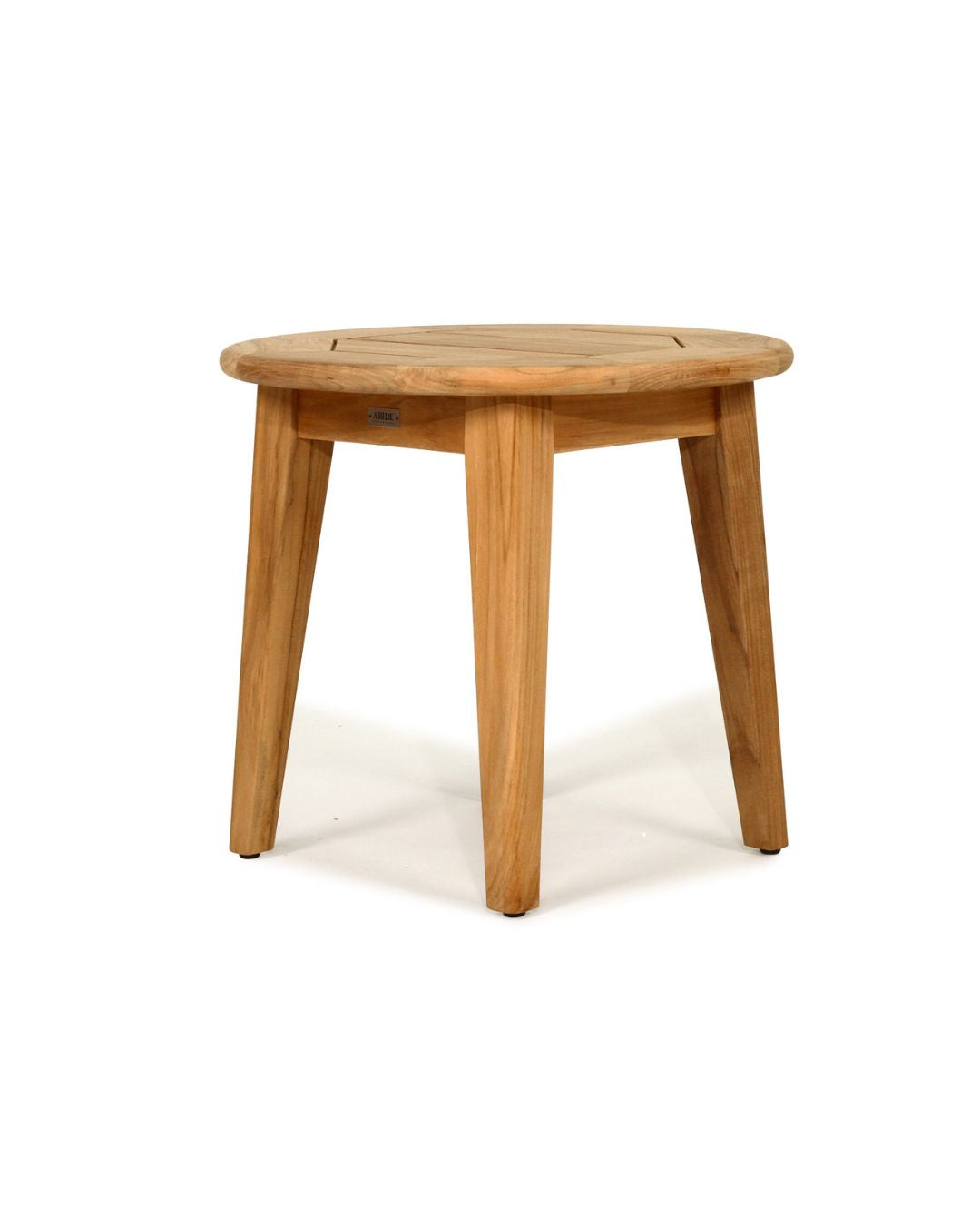 Round Teak Side on a white background