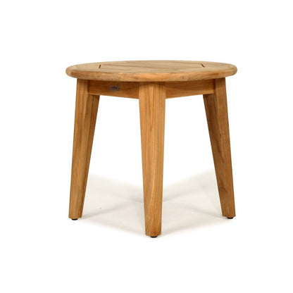Round Teak Side on a white background