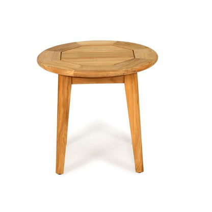 Round Teak Side on a white background