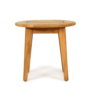 Round Teak Side on a white background