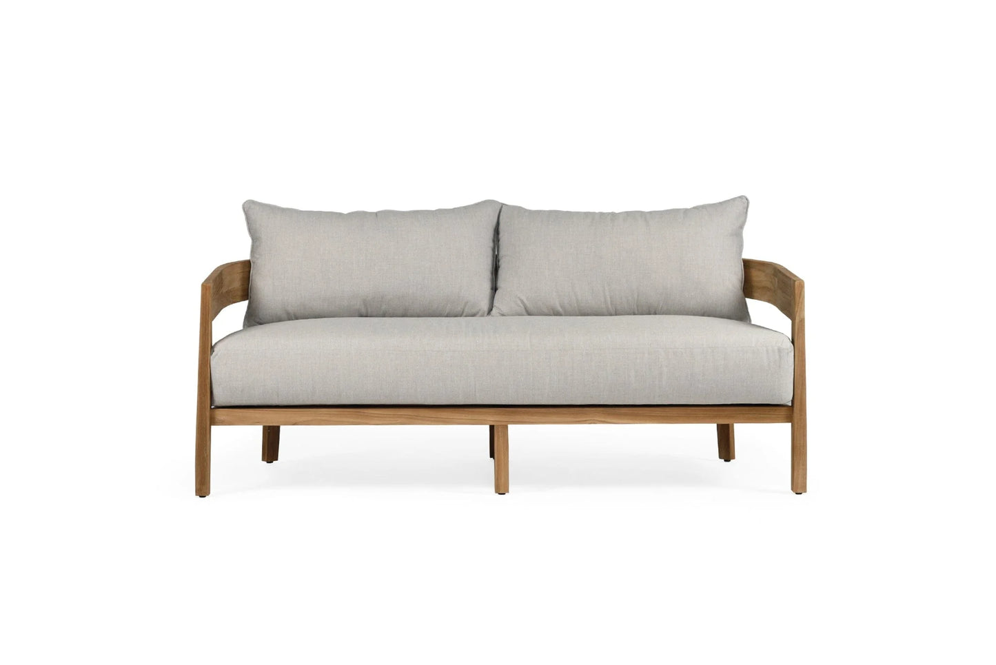 Kirra Teak 2 Seater Outdoor Sofa – Sunbrella Cushions (3 Colours)