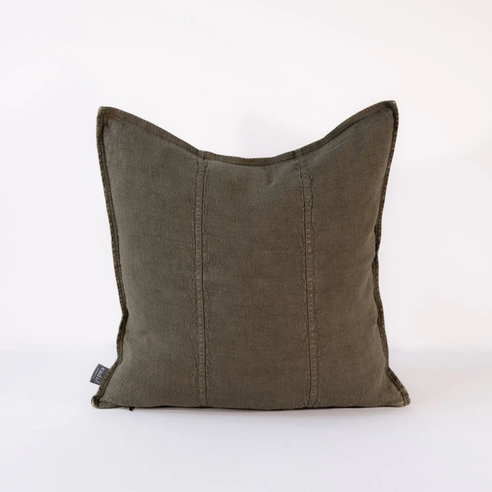 Brown pillow on a white background