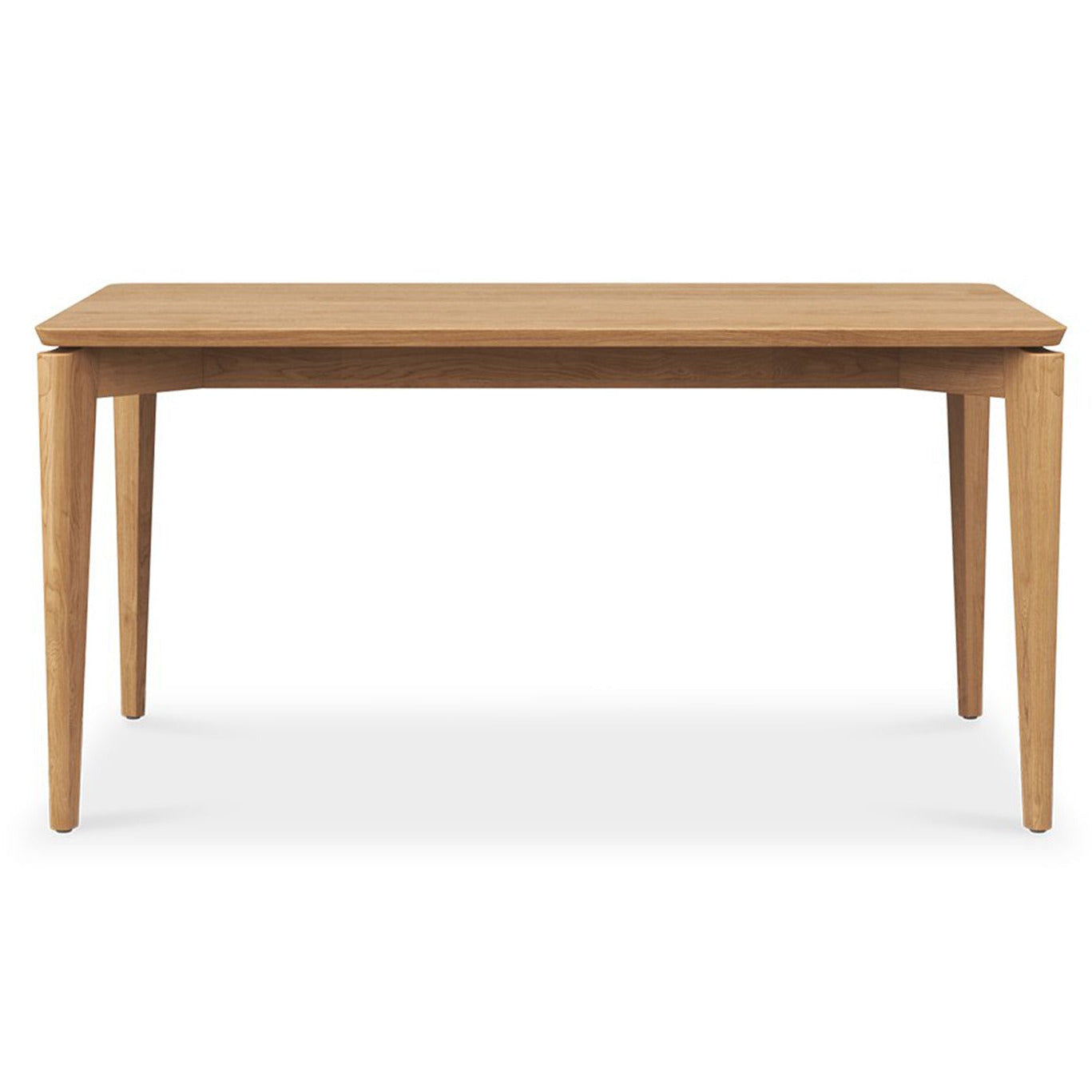 Wooden table on a white background