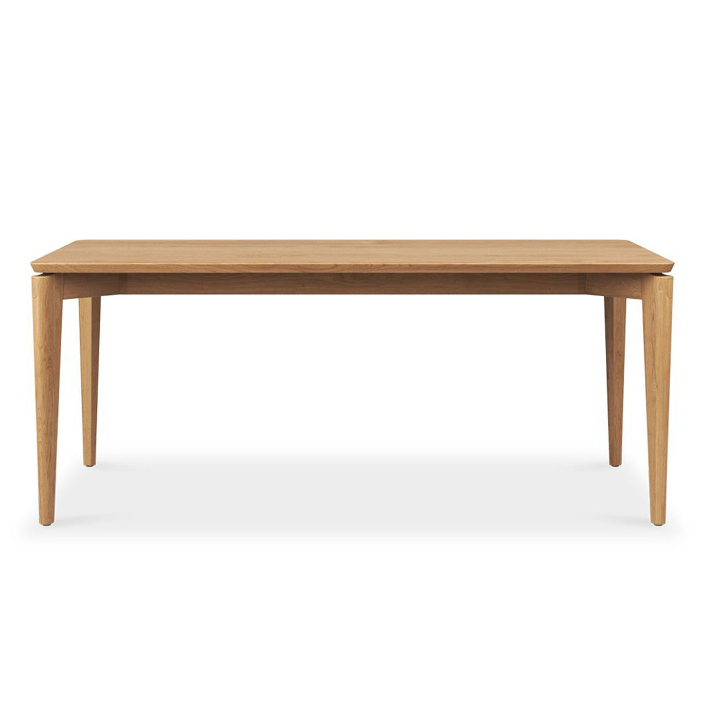 Wooden table on a white background