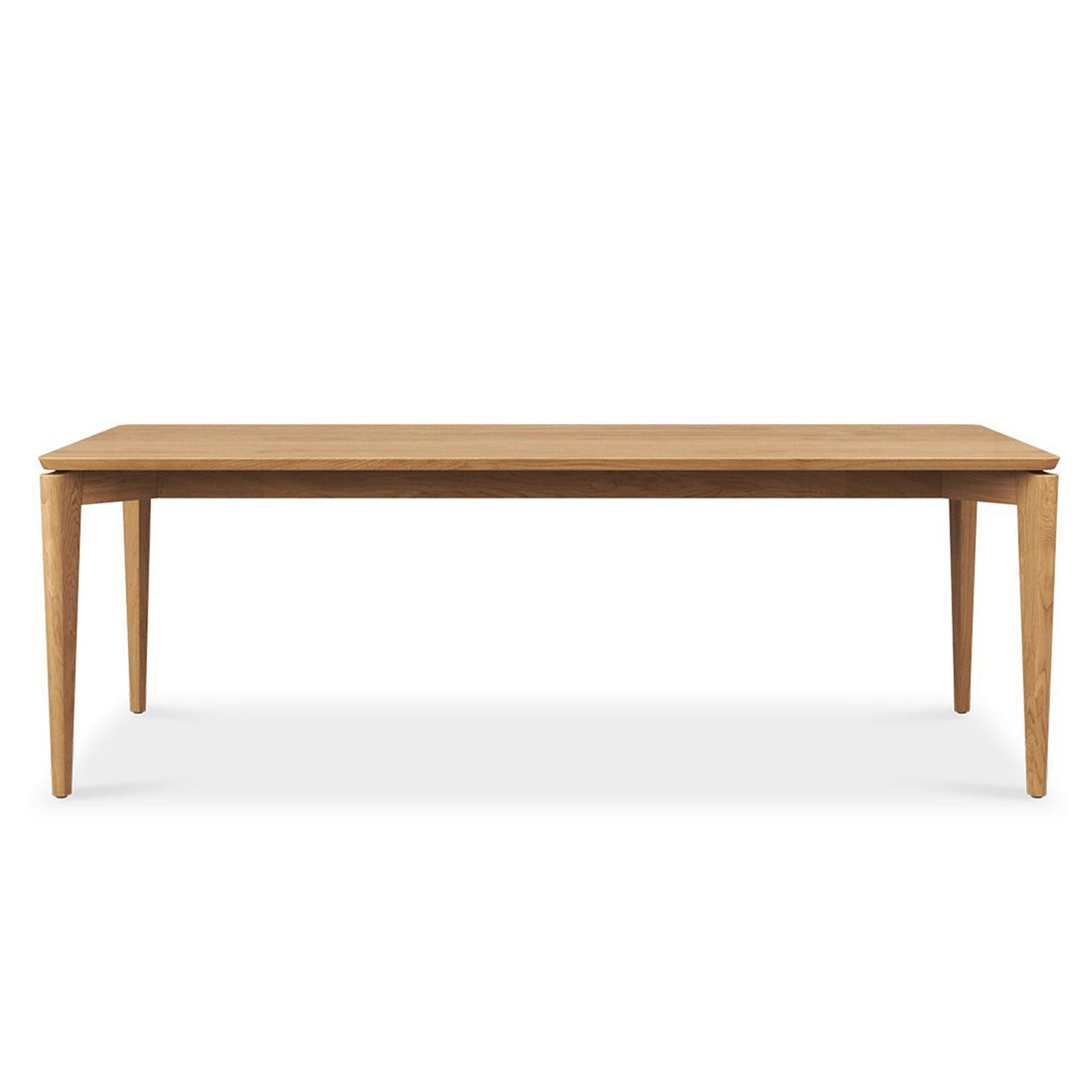 Wooden table on a white background