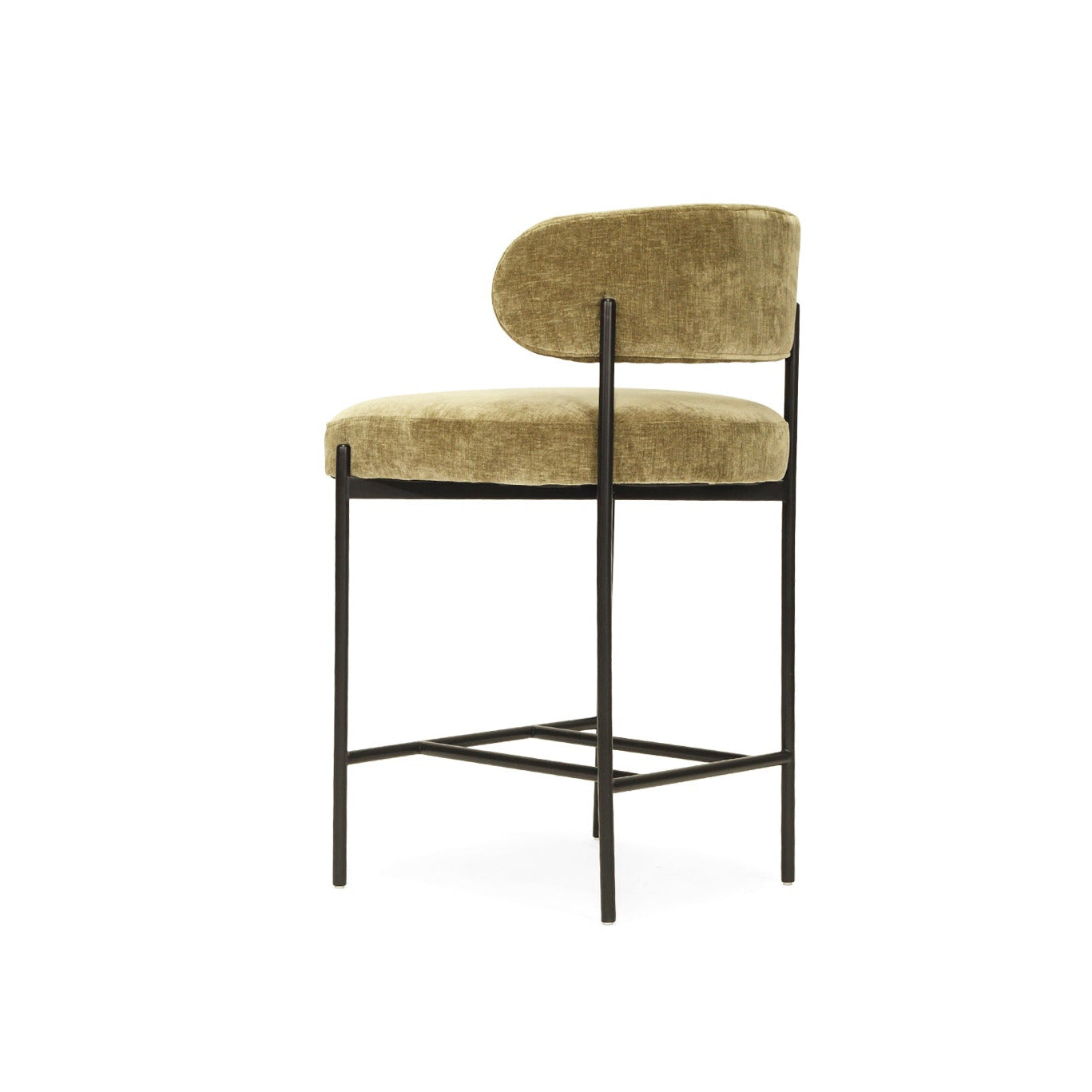New York Ivy Velvet counter stool stool on a white background