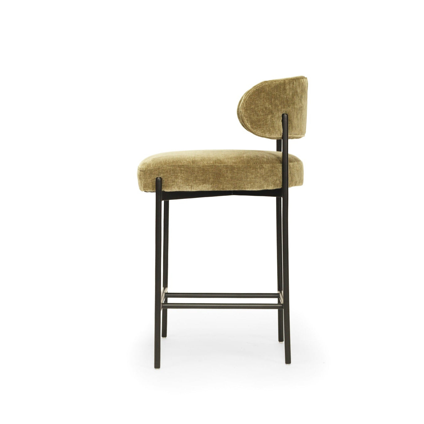 New York Ivy Velvet counter stool stool on a white background