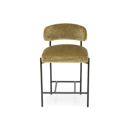 New York Ivy Velvet counter stool stool on a white background