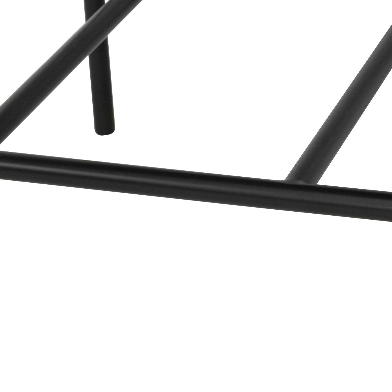 Black metal frame on a white background