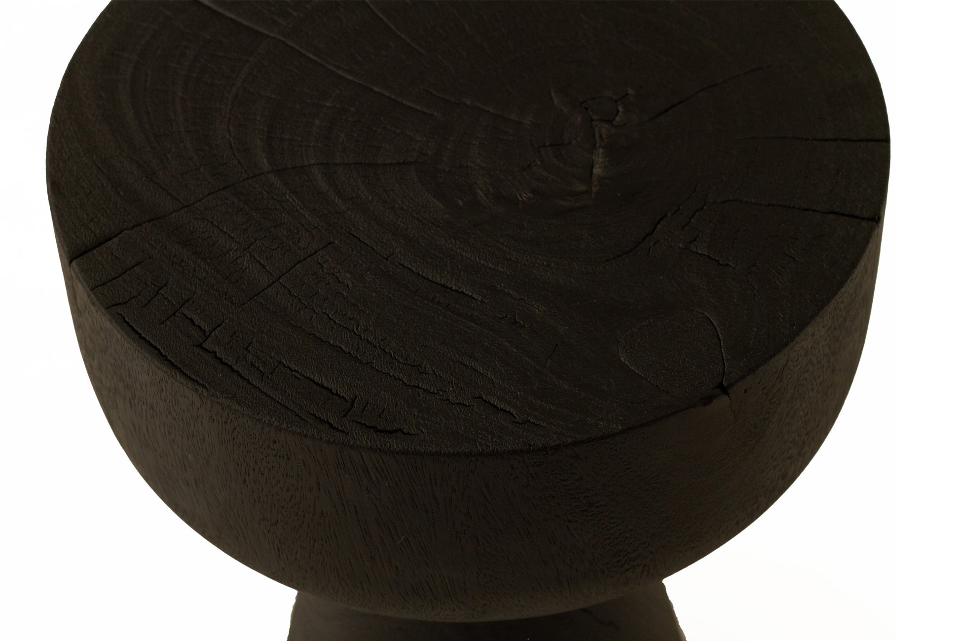 Olli oak black stump side table 