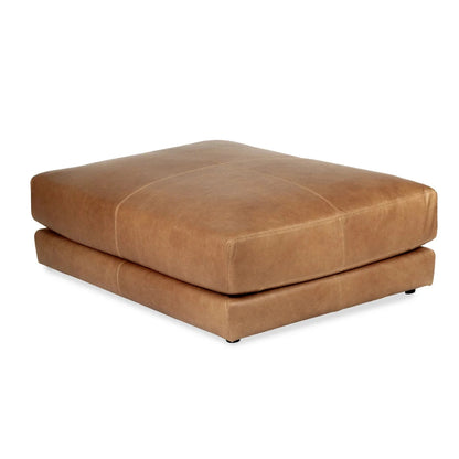 Brown ottoman on a white background