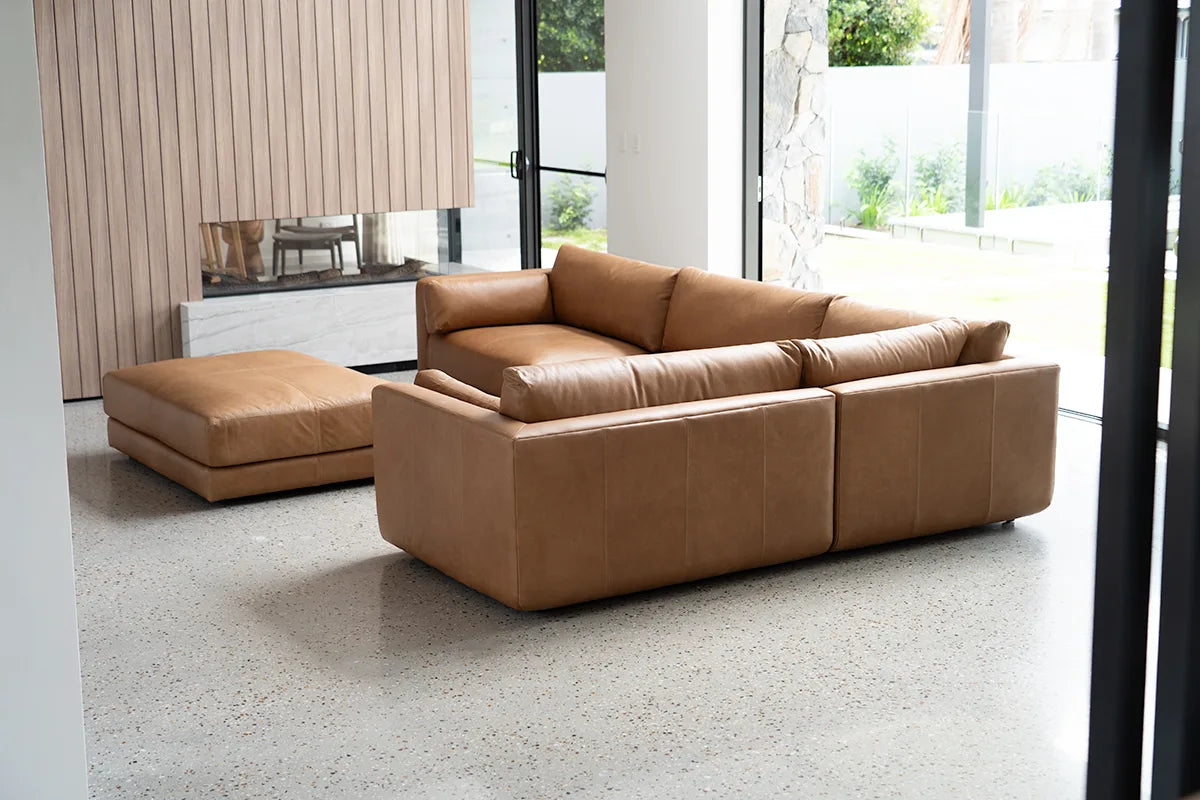 Portland Modular Leather Sofa – Trends Saddle Tan