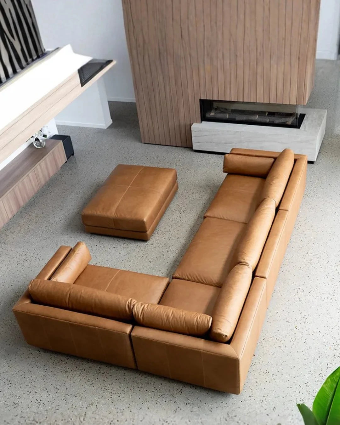 Portland Modular Leather Sofa – Trends Saddle Tan