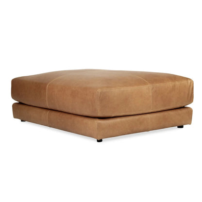 Brown ottoman on a white background