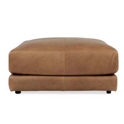 Brown ottoman on a white background