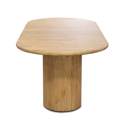 Wooden side table on a white background