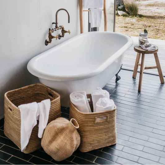 Square Ilala Palm Storage Basket