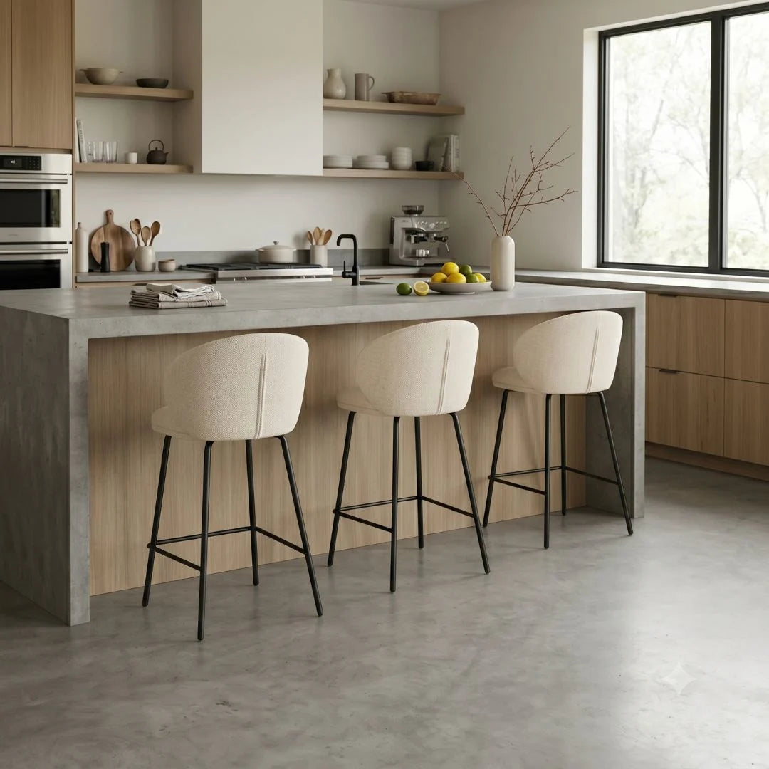 Modern kitchen with a island and bar stools