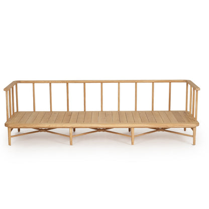 Wooden sofa frame on a white background