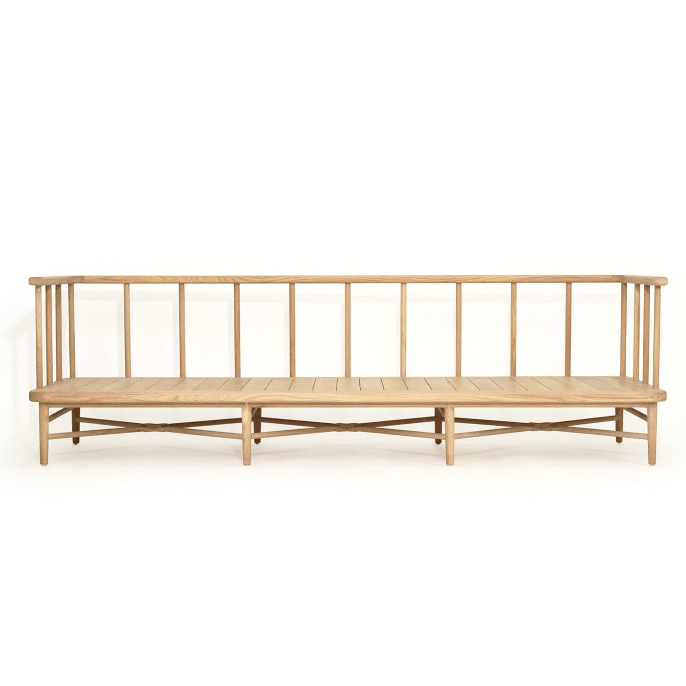 Wooden sofa frame on a white background