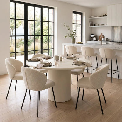Aster Dining Chair – Natural with Black Legs