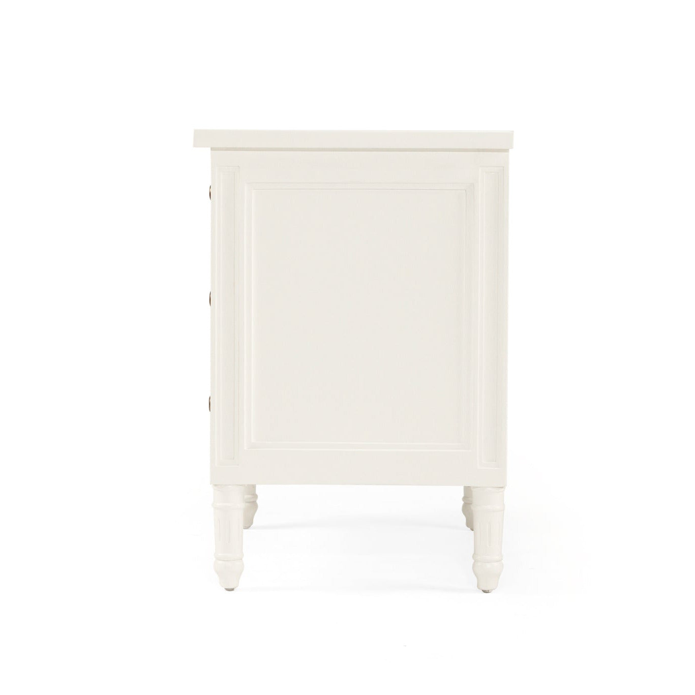 White nightstand on a white background