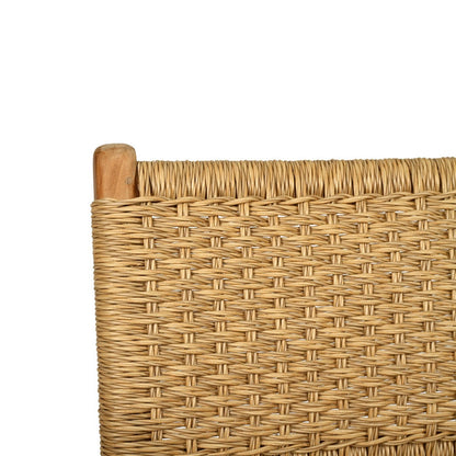 Woven basket on a white background