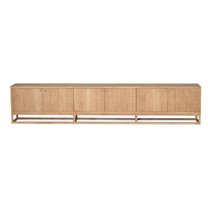 Product image of solid American Oak 300cm 6 door entertainment unit from sun republic
