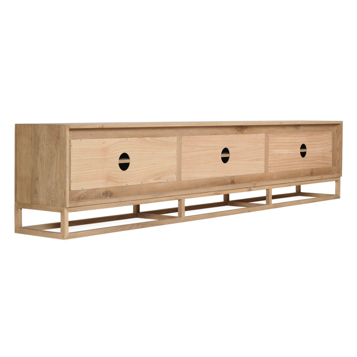 Product image of solid American Oak 300cm 6 door entertainment unit from sun republic