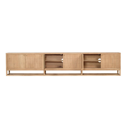 Product image of solid American Oak 300cm 6 door entertainment unit from sun republic