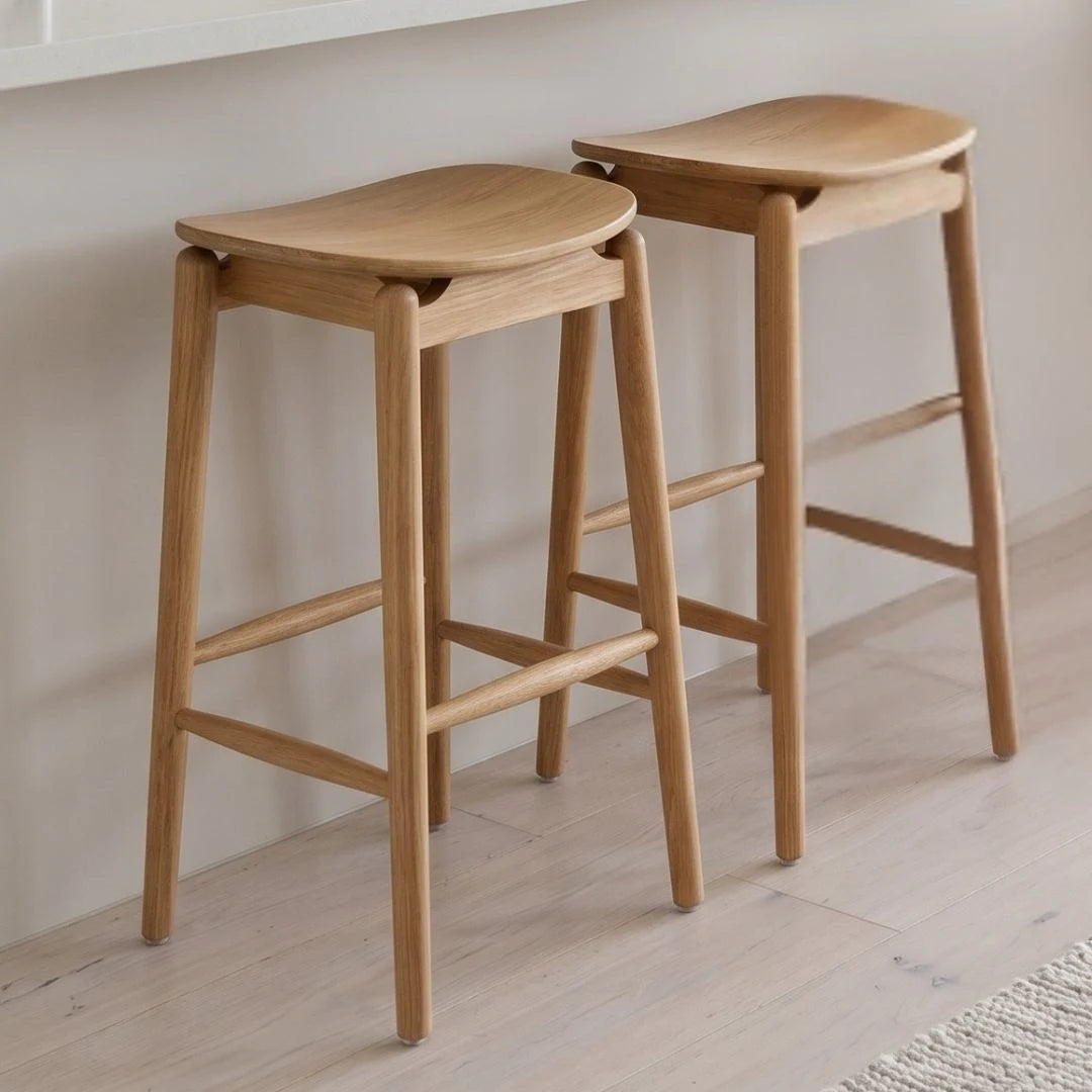 Jansen counter stools in a modern kitchen setting.