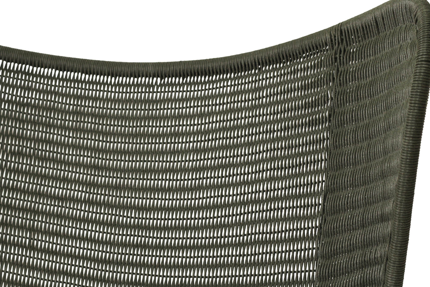 Moss green outdoor wingback chair on a white background