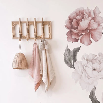 Sun Republic Rattan Multi Wall Hook styled in a little girls room 