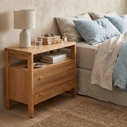 Sun Republic Kingscliff solid teak nightstand bedside table