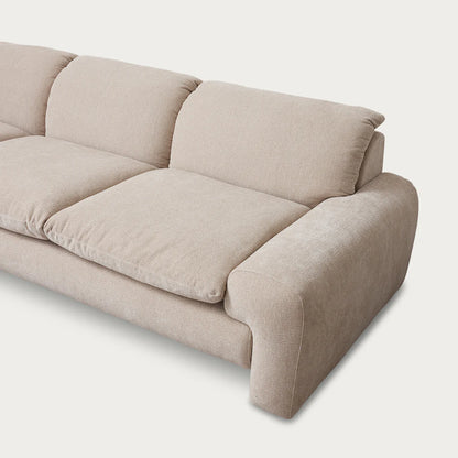 Beige sofa on a white background