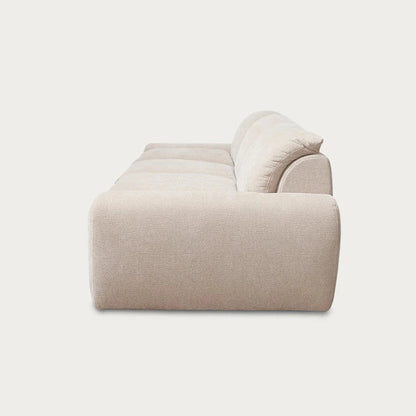 Beige sofa on a light gray background